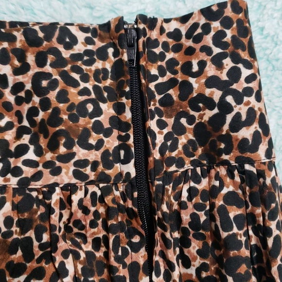 American Rag Cie Leopard Print Finge Skirt XS - Picture 3 of 4